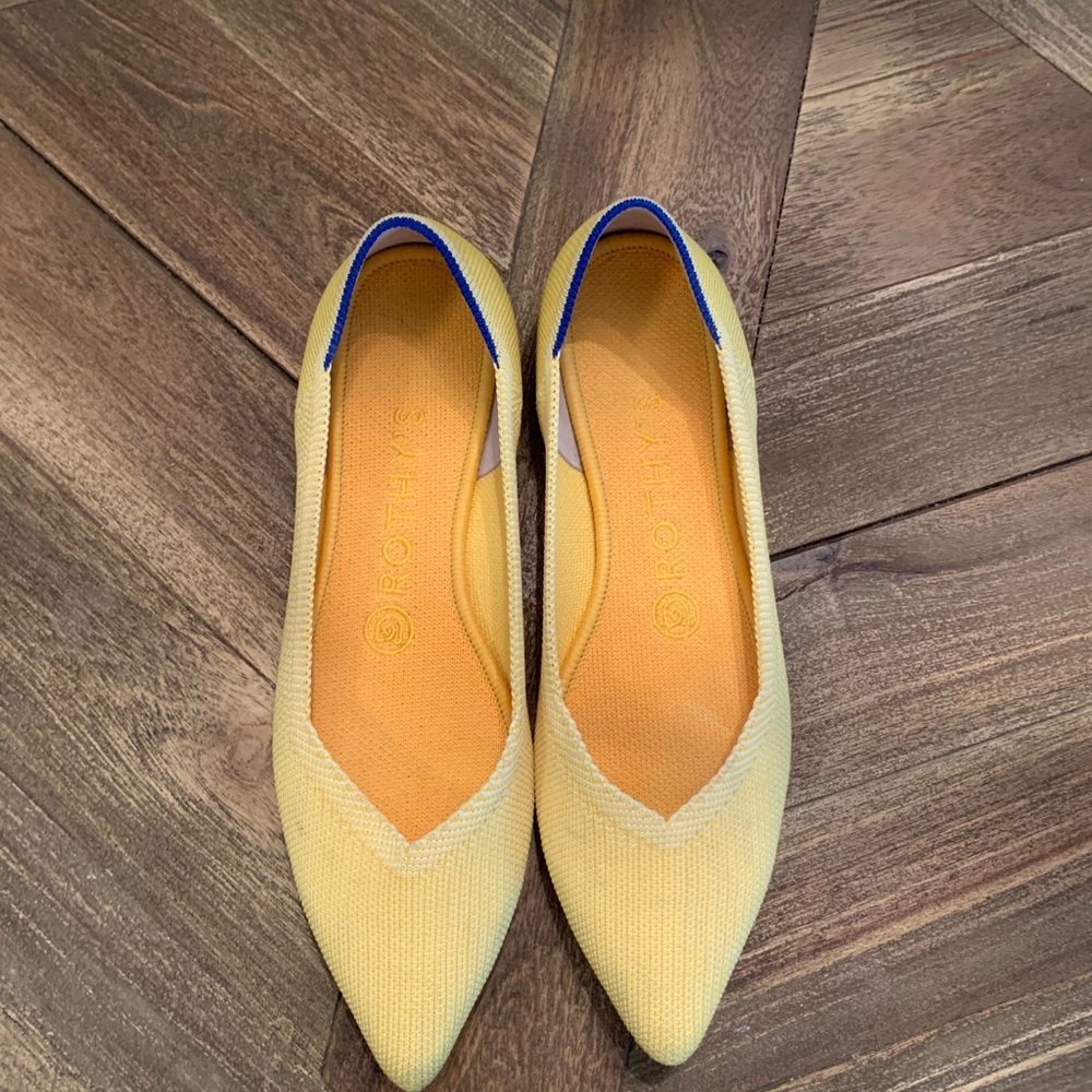 Rothys bright yellow 7 shoes